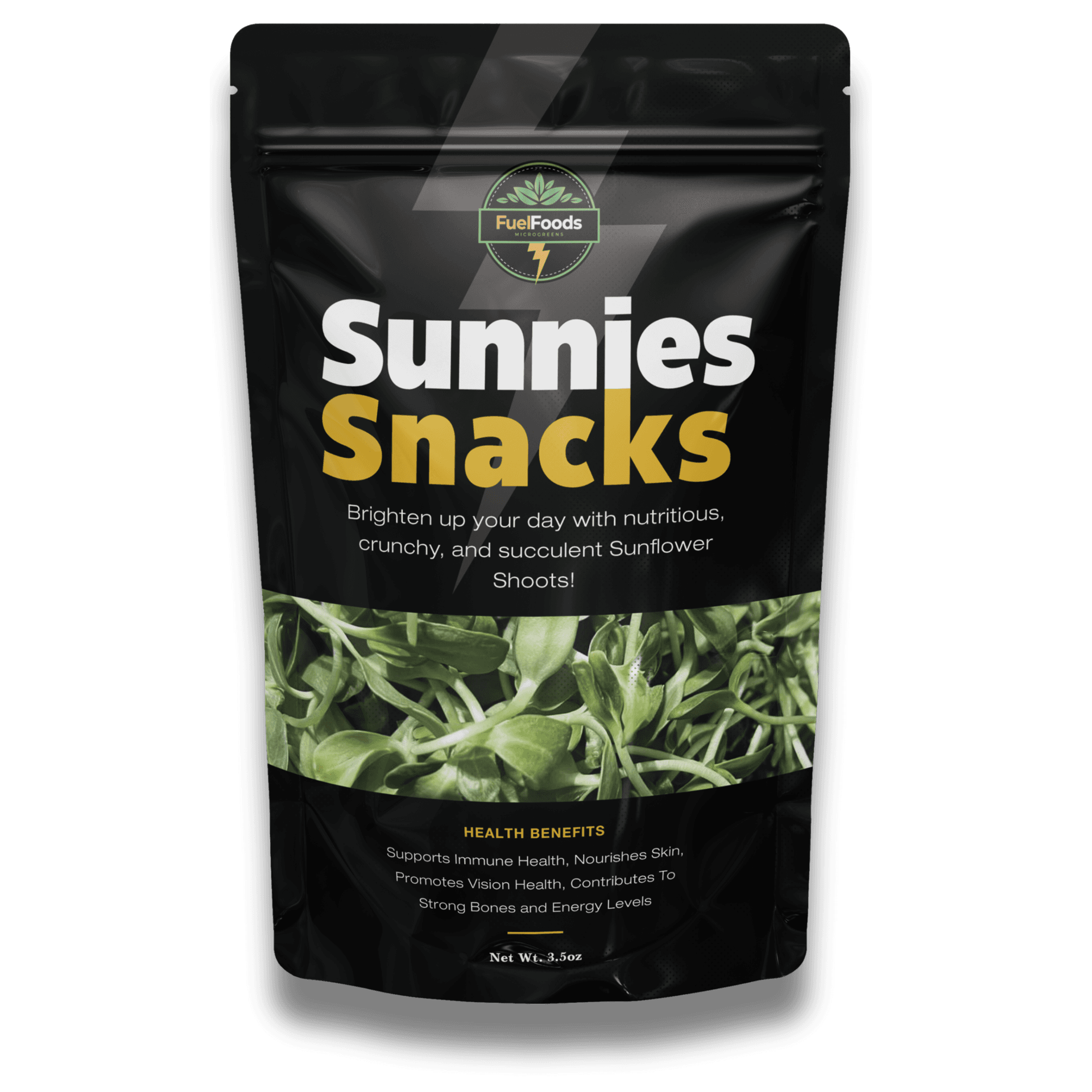 Sunflower Microgreens Snack | Sunnies Snacks by Fuel Foods